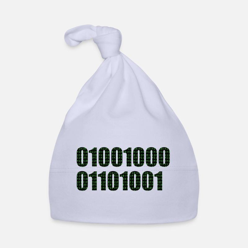Binary code "Hi" Organic Baby Cap