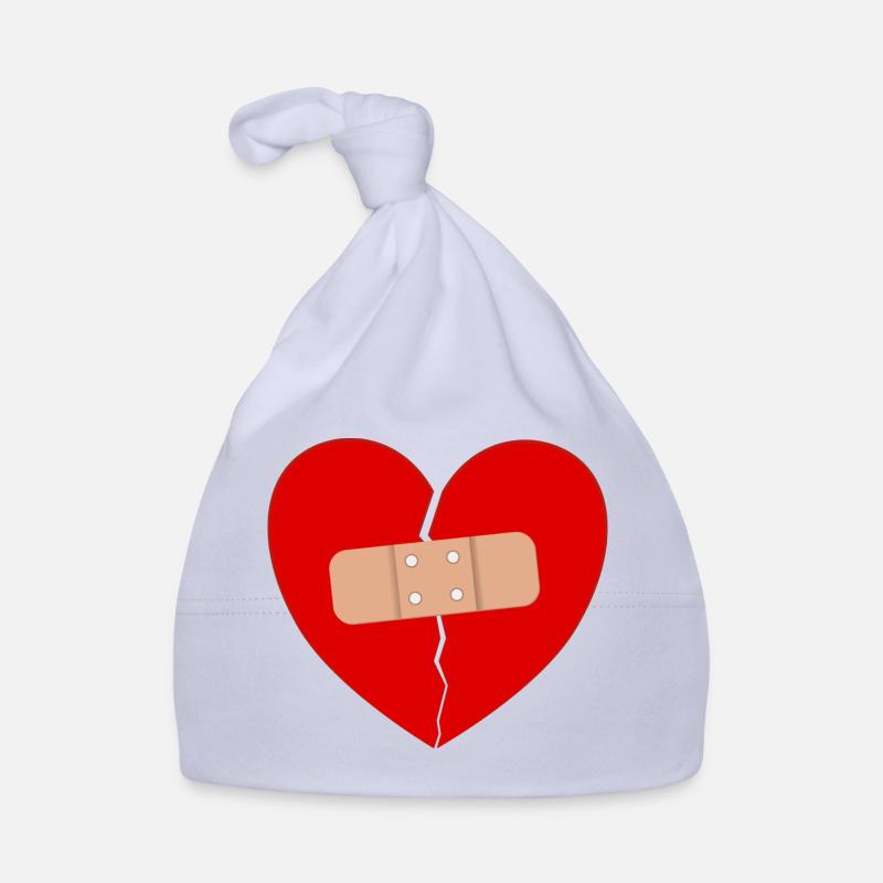 Zerbrochenes Herz Pflaster Liebe Geschenk Trauer Baby Bio-Mütze