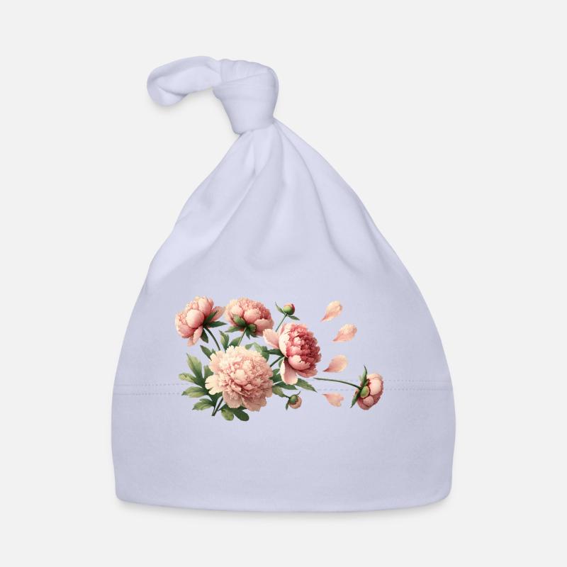 Romantic pink peonies Organic Baby Cap