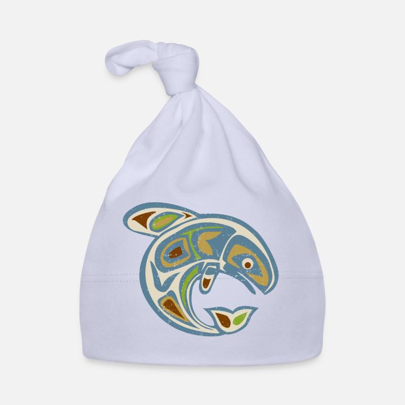 Native American Totem ORCA Killer Whale 3 Baby Bio-Mütze