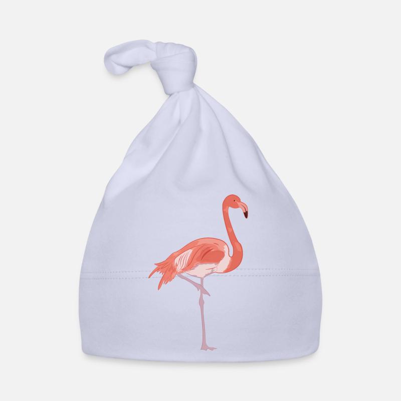 flamant - Bonnet bio Bébé - ciel