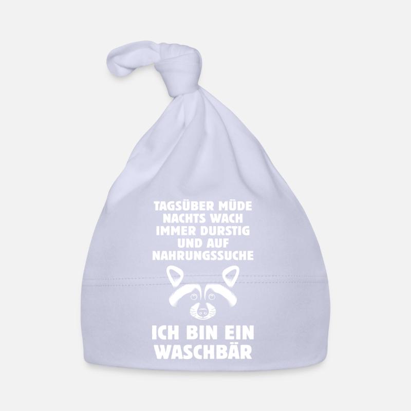 Tagsüber müde immer auf Nahrungssuche - Waschbär Baby Bio-Mütze