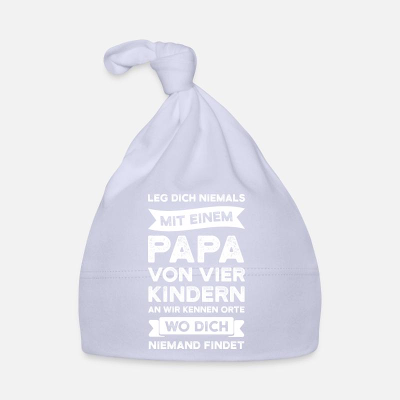 Papa 4 Kinder 4 Kinder Geschenk Baby Bio-Mütze