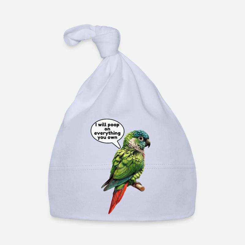 Green Cheeked Conure meme funny Organic Baby Cap