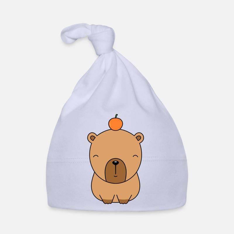 süßes capybara sitzend Baby Bio-Mütze