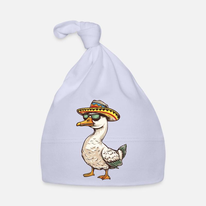 Goose Comic Funny Sombrero Organic Baby Cap
