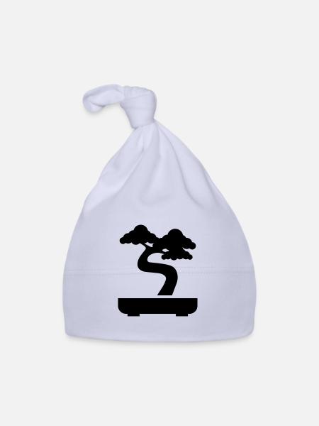 Bonsai icon Symbol - Organic Baby Cap - sky - Front