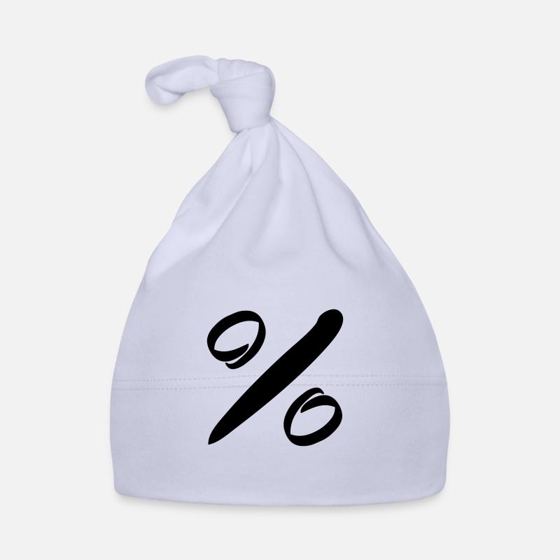 Icône de pourcentage. signe %. Dessiné à la main. Bonnet bio Bébé