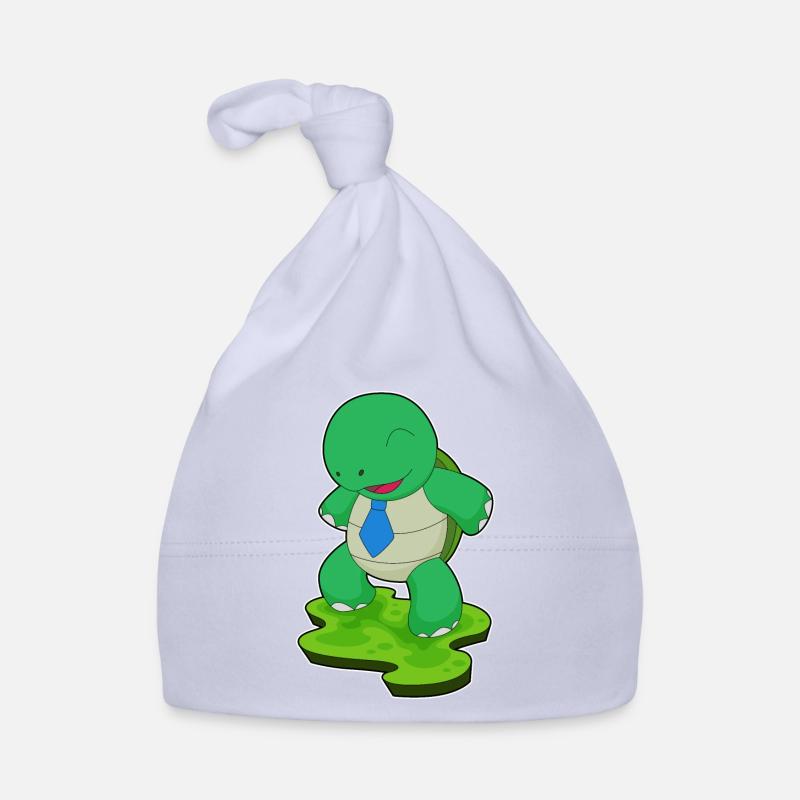 Turtle Necktie Organic Baby Cap