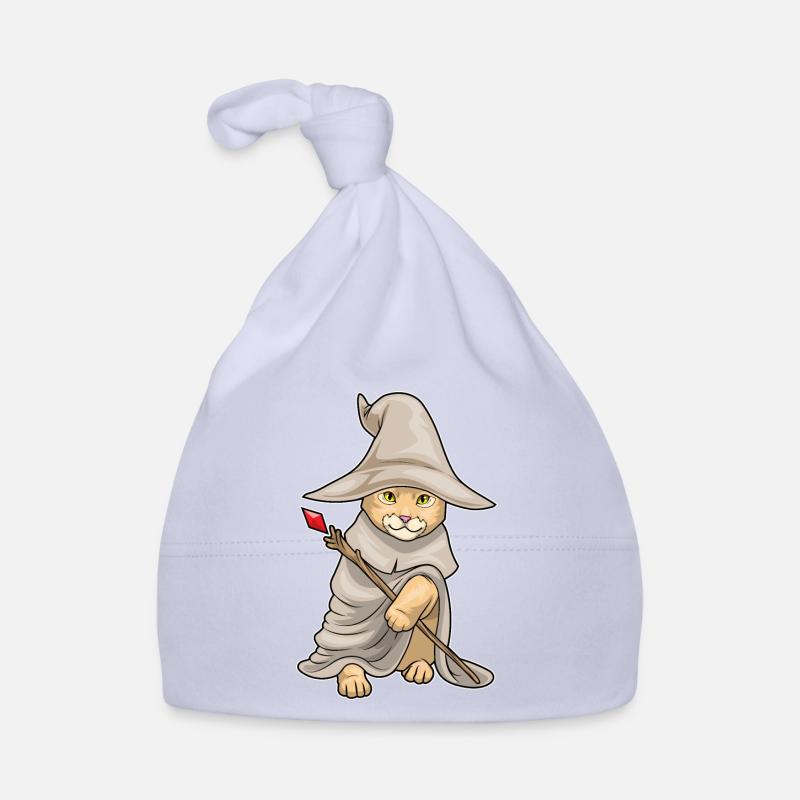 Orange Cat Wizard Wand Organic Baby Cap