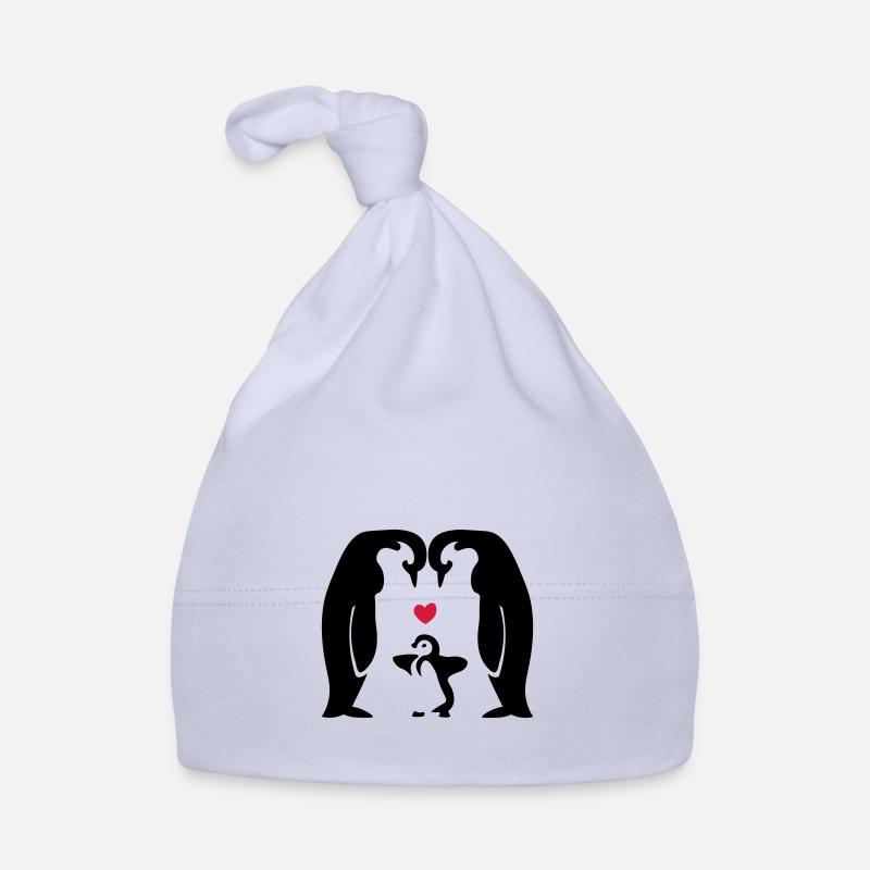 Geschenkidee Pinguinfamilie - Pinguine mit Baby Baby Bio-Mütze