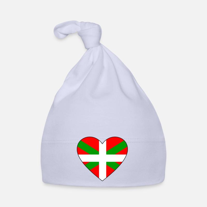 Basque Flag Heart Organic Baby Cap