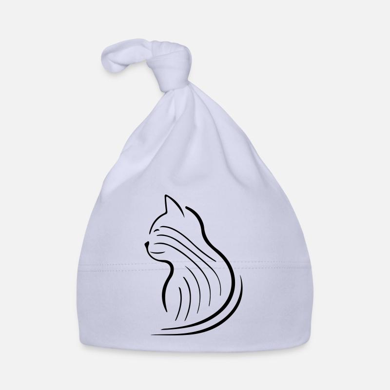 Cat SIlhouette Organic Baby Cap
