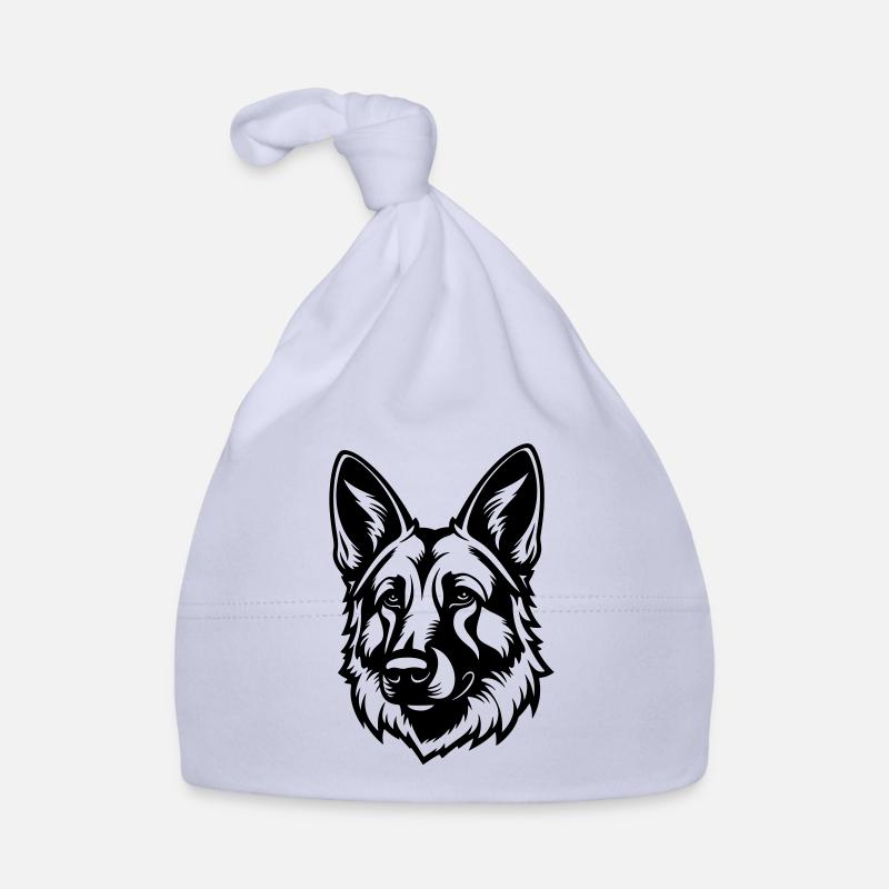 Schäferhund Hund Kopf Baby Bio-Mütze
