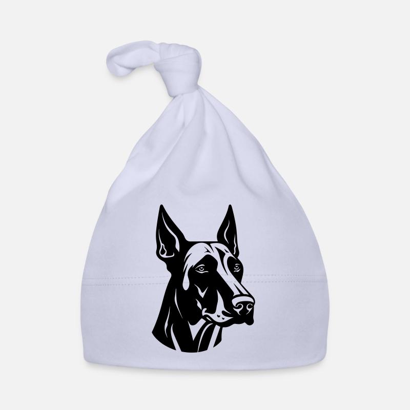 Doberman Hund Kopf Baby Bio-Mütze