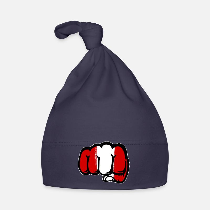 Pérou drapeau poing main Bonnet bio Bébé