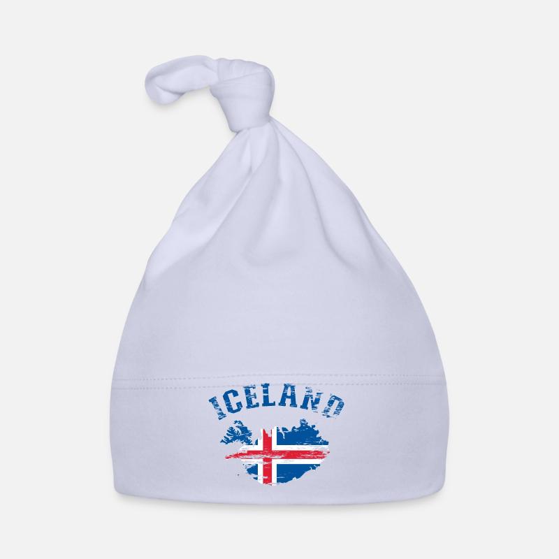 Carte murale de l’Islande Drapeau utilisé Bonnet bio Bébé