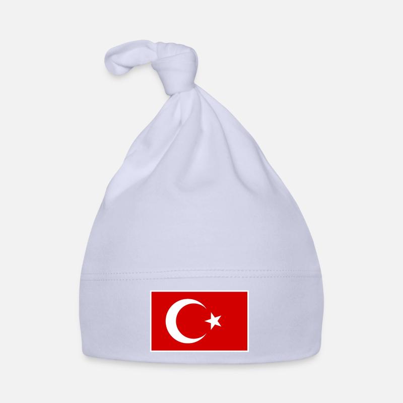Turquie Türkiye Drapeau - Bonnet bio Bébé - ciel