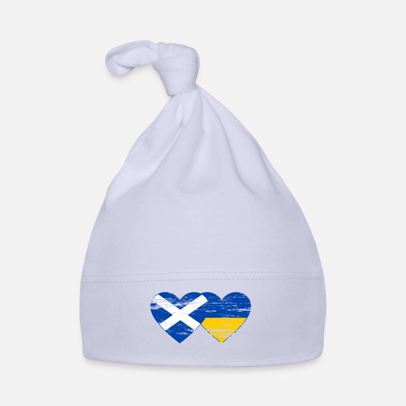 Ecosse Ukraine drapeau coeur utilisé Bonnet bio Bébé