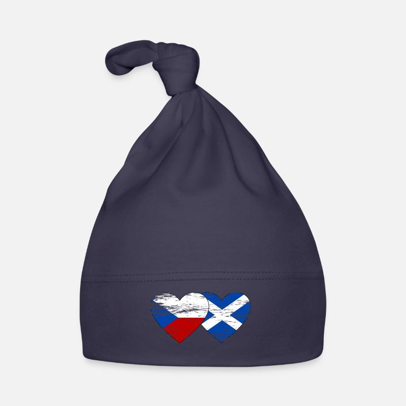République tchèque Ecosse drapeau coeur utilisé Bonnet bio Bébé