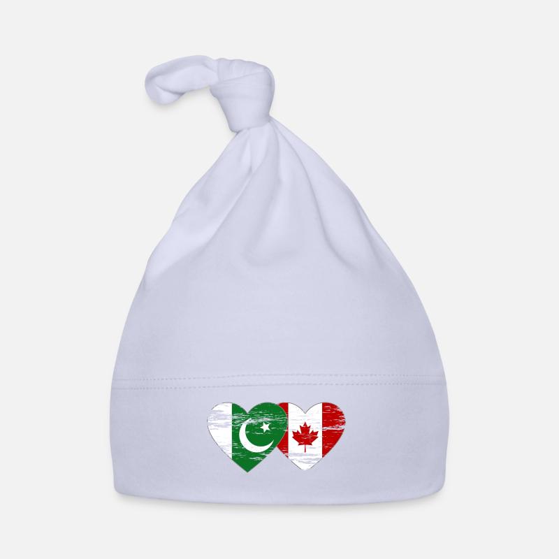 Coeur de drapeau du Pakistan Canada utilisé Bonnet bio Bébé