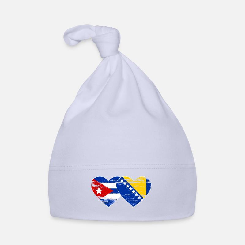 Cuba Bosnie drapeau coeur utilisé Bonnet bio Bébé