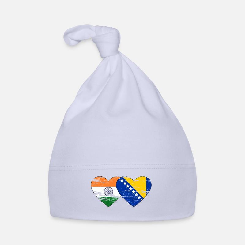 Inde Bosnie drapeau coeur utilisé Bonnet bio Bébé