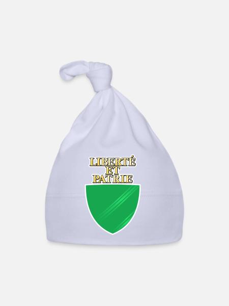 Drapeau de Vaud - Bonnet bio Bébé - ciel - Devant