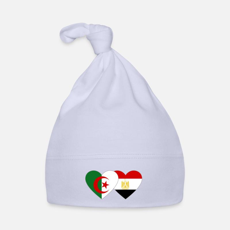 Algérie Egypte Drapeau Coeur Bonnet bio Bébé