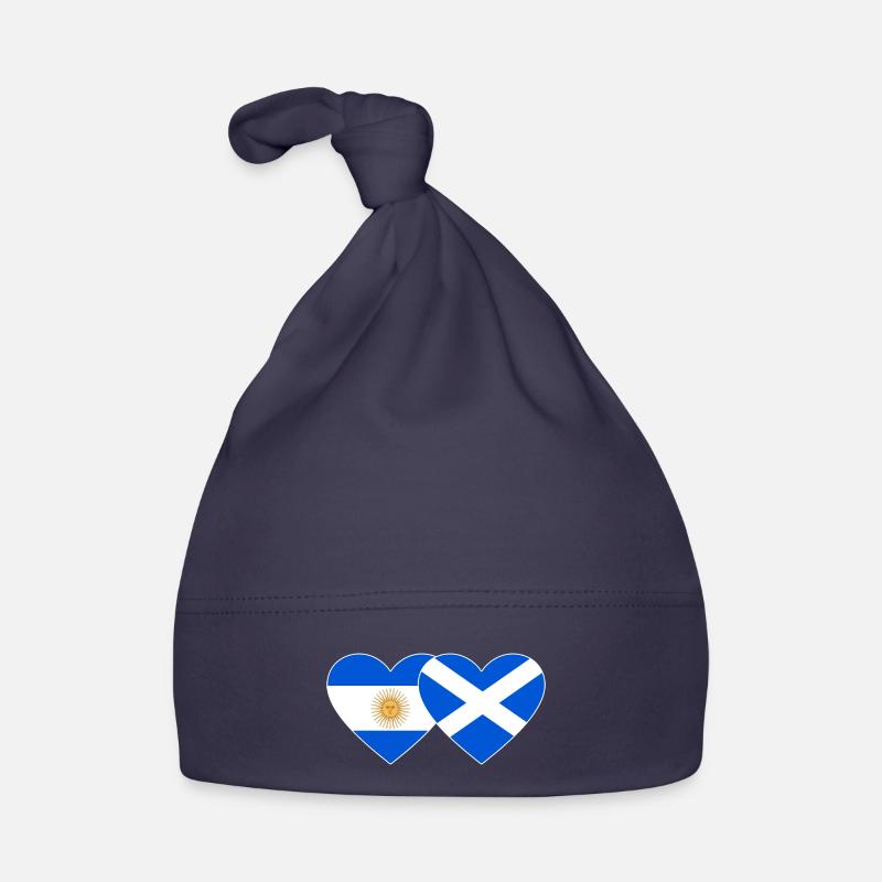 Argentine Ecosse Drapeau Coeur Bonnet bio Bébé