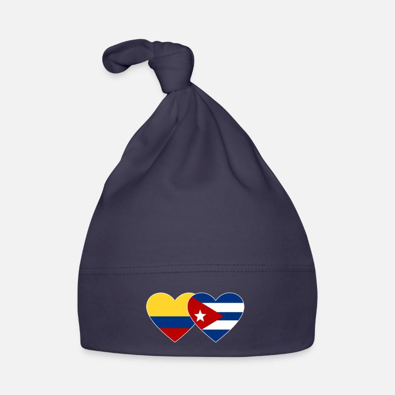 Colombie Cuba Drapeau Coeur Bonnet bio Bébé