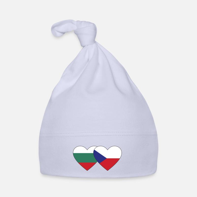Bulgarie République tchèque Drapeau Coeur Bonnet bio Bébé