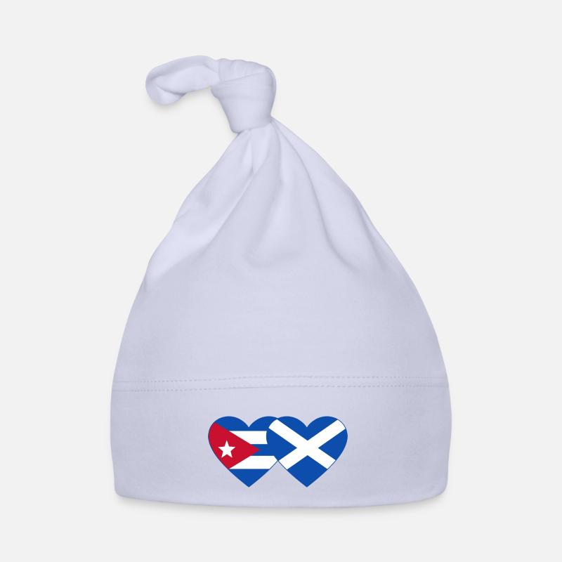 Cuba Ecosse Drapeau Coeur Bonnet bio Bébé