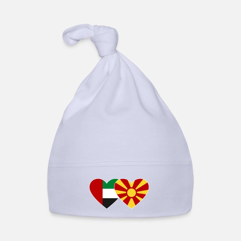 United Arab Emirates Macedonia Flag Organic Baby Cap