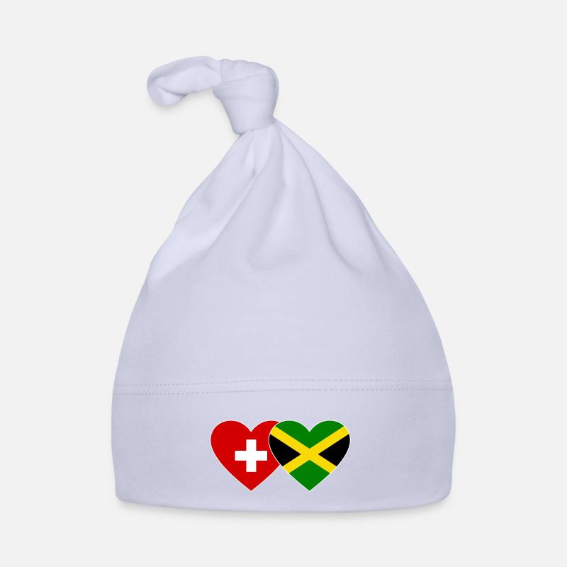 Suisse Jamaïque Drapeau Coeur Bonnet bio Bébé