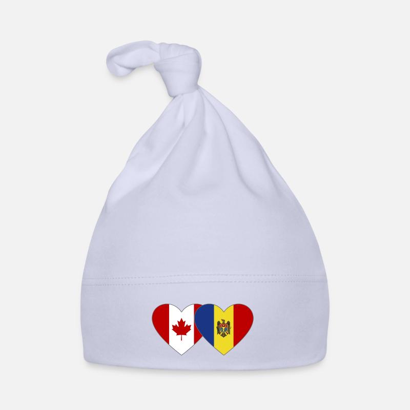 Drapeau du Canada et de la Moldavie Bonnet bio Bébé