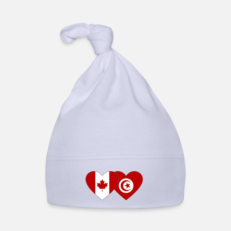 Drapeau du Canada et de la Tunisie Bonnet bio Bébé
