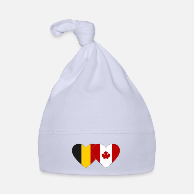 Belgien Kanada Flagge Herz Baby Bio-Mütze