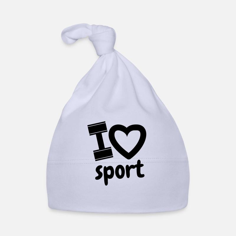J’aime le sport - Bonnet bio Bébé - ciel