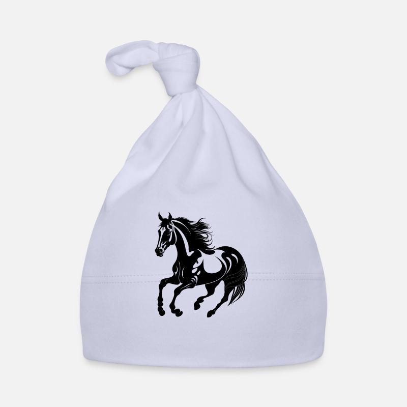 Cheval noir Bonnet bio Bébé
