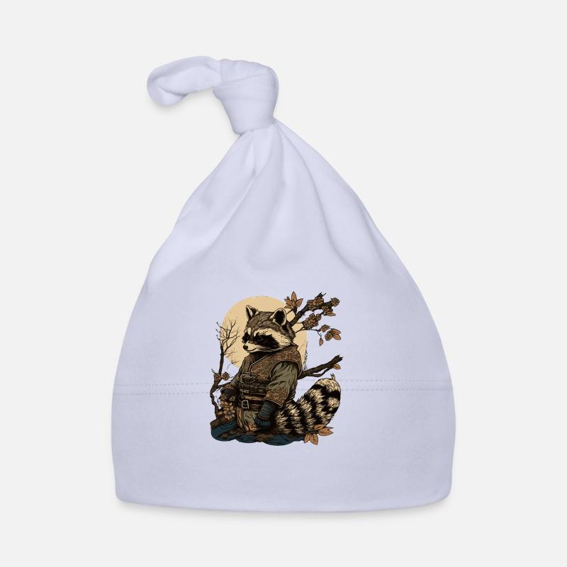 baka racoon 2 - Bonnet bio Bébé - ciel