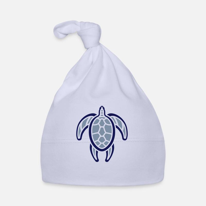 Tortue de petite taille - Bonnet bio Bébé - ciel
