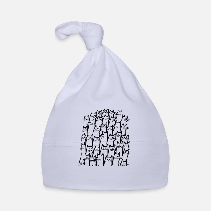 Chats en noir Bonnet bio Bébé