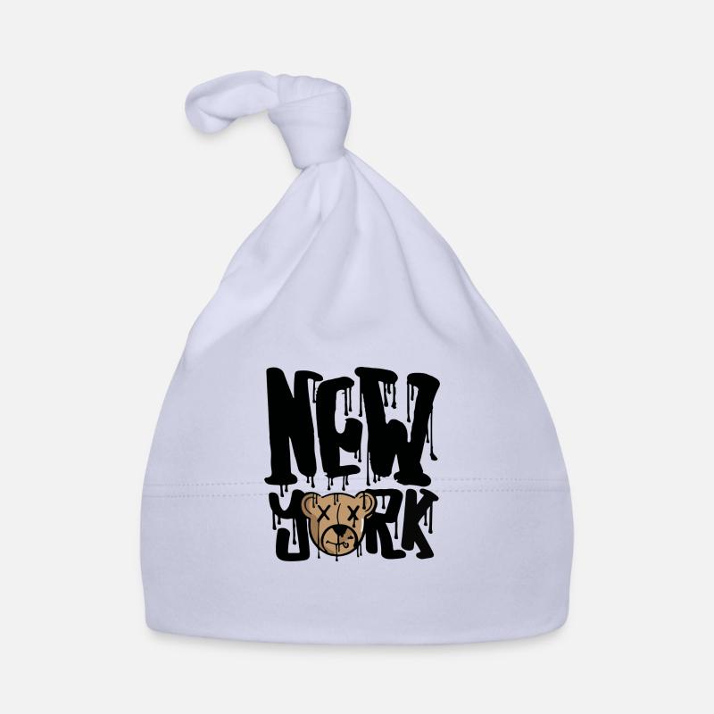 new york, bear,style Organic Baby Cap