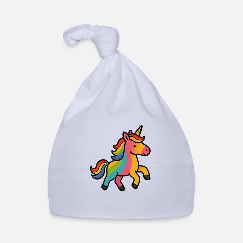 Buntes Einhorn Baby Bio-Mütze