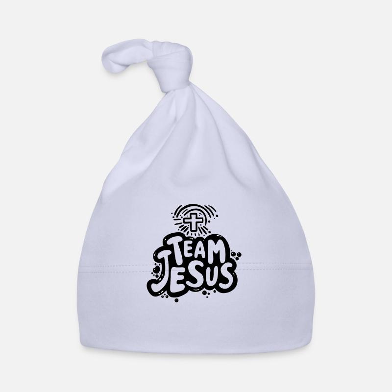 Team Jesus Logo - Black Organic Baby Cap
