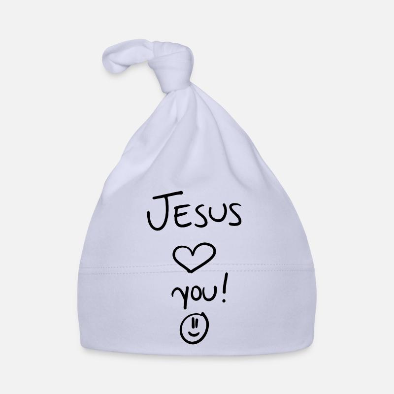 Jesus liebt dich Baby Bio-Mütze