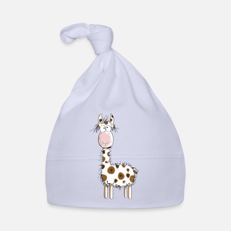 Crazy Lama - Lamas - Alpaka - Comic - Geschenk Baby Bio-Mütze
