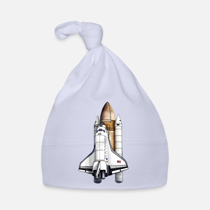 Navette spatiale au décollage - Bonnet bio Bébé - ciel