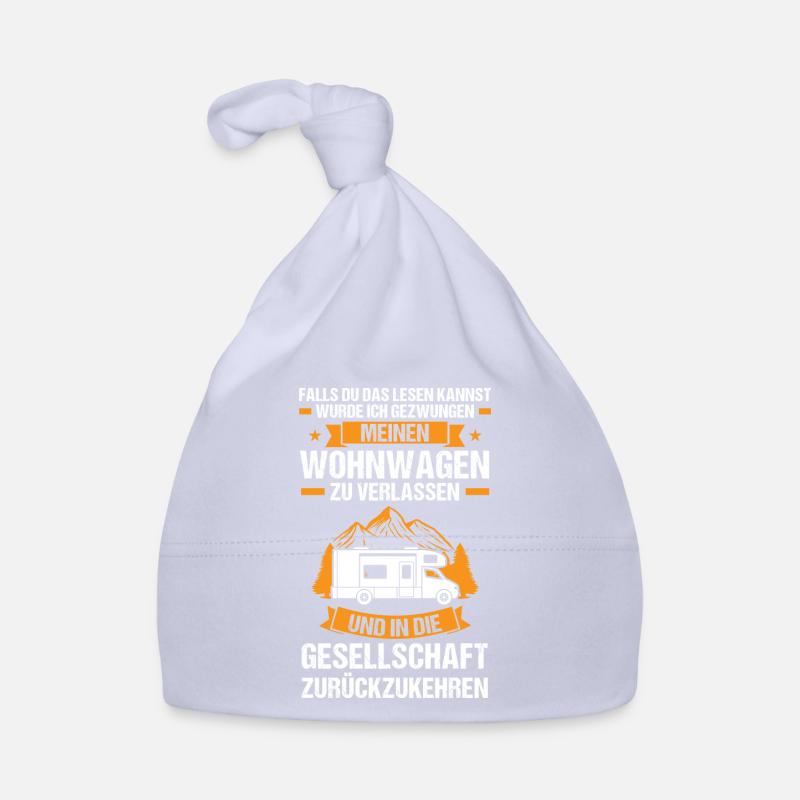 Campen Camping Camper Geschenk - Baby Bio-Mütze - Sky